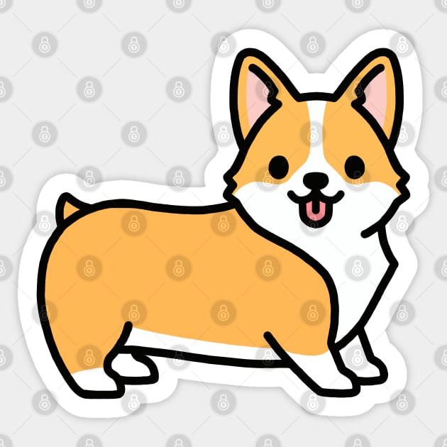 Corgi Sticker by littlemandyart